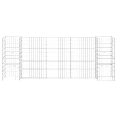 vidaXL Gabion plantenbak H-vormig 260x40x100 cm staaldraad afbeelding3 - 1