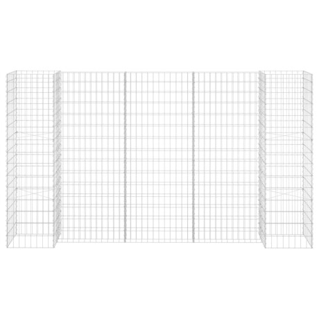 vidaXL Gabion plantenbak H-vormig 260x40x150 cm staaldraad afbeelding3 - 1