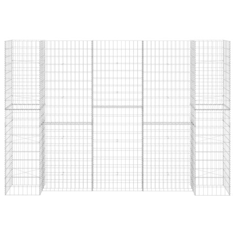 vidaXL Gabion plantenbak H-vormig 260x40x180 cm staaldraad afbeelding3 - 1