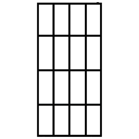 vidaXL Inloopdouchewand 90x195 cm transparant gehard glas afbeelding3 - 1