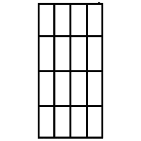 vidaXL Inloopdouchewand 100x195 cm mat gehard glas afbeelding3 - 1