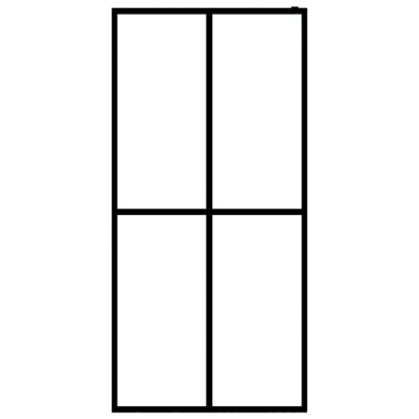 vidaXL Inloopdouchewand 100x195 cm mat gehard glas afbeelding3 - 1