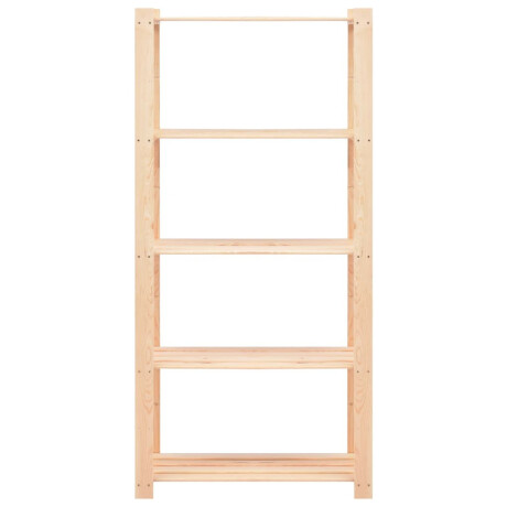 vidaXL Opbergrek 5-laags 80x38x170 cm massief grenenhout 250 kg afbeelding3 - 1