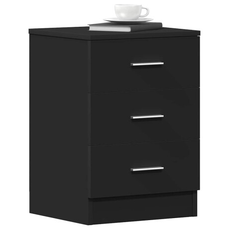 vidaXL Nachtkastjes 2 st 38x35x56 cm bewerkt hout zwart afbeelding3 - 1