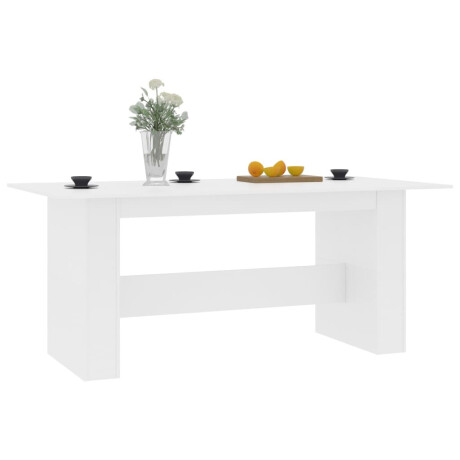 vidaXL Eettafel 180x90x76 cm bewerkt hout wit afbeelding3 - 1