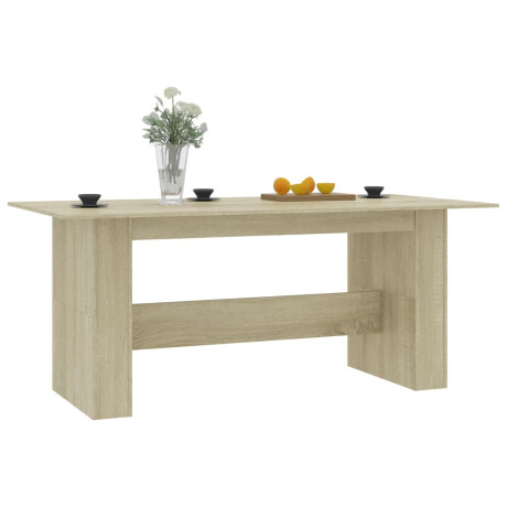 vidaXL Eettafel 180x90x76 cm bewerkt hout sonoma eikenkleurig afbeelding3 - 1