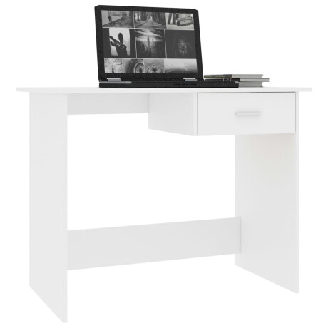 vidaXL Bureau 100x50x76 cm bewerkt hout wit afbeelding3 - 1