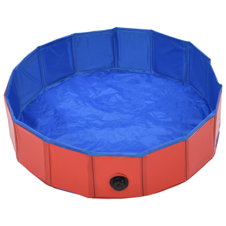vidaXL Hondenzwembad inklapbaar 80x20 cm PVC rood afbeelding3 - 1