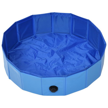 vidaXL Hondenzwembad inklapbaar 80x20 cm PVC blauw afbeelding3 - 1