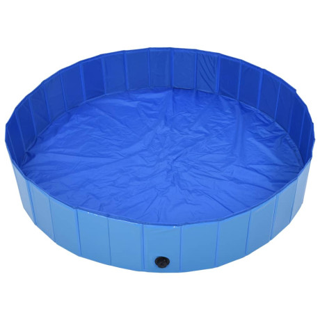 vidaXL Hondenzwembad inklapbaar 160x30 cm PVC blauw afbeelding3 - 1