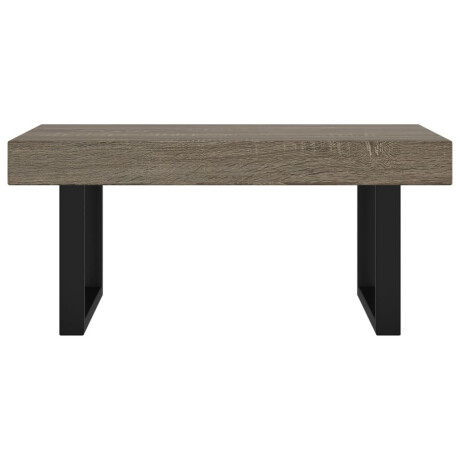 vidaXL Salontafel 90x45x40 cm MDF en ijzer grijs en zwart afbeelding3 - 1