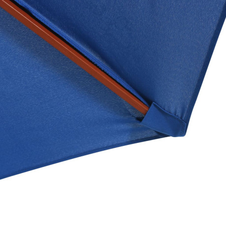 vidaXL Parasol met houten paal 300x258 cm blauw afbeelding3 - 1