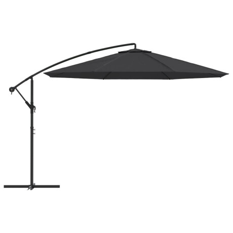 vidaXL Zweefparasol met aluminium paal 350 cm zwart afbeelding3 - 1