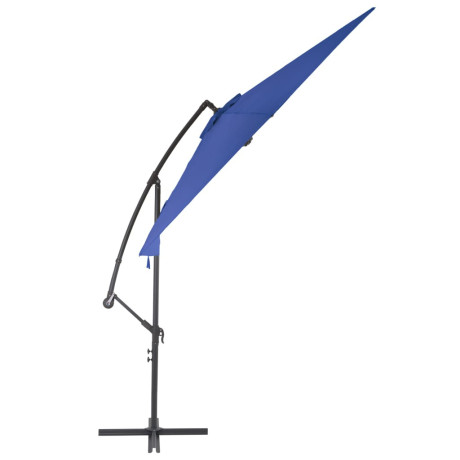 vidaXL Zweefparasol met aluminium paal 300 cm blauw afbeelding3 - 1