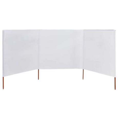 vidaXL Windscherm 3-panelen 400x80 cm stof zandwit afbeelding3 - 1