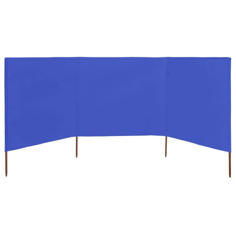 vidaXL Windscherm 3-panelen 400x160 cm stof azuurblauw afbeelding3 - 1