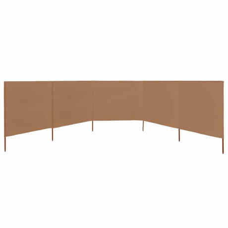 vidaXL Windscherm 5-panelen 600x160 cm stof taupe afbeelding3 - 1