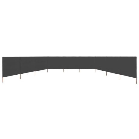 vidaXL Windscherm 9-panelen 1200x160 cm stof antraciet afbeelding3 - 1