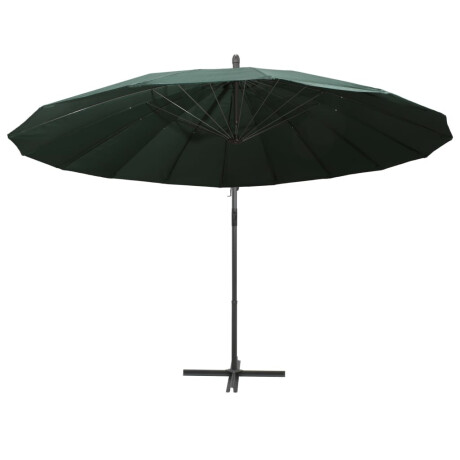 vidaXL Zweefparasol met aluminium paal 3 m groen afbeelding3 - 1