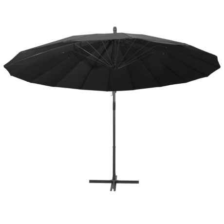 vidaXL Zweefparasol met aluminium paal 3 m antraciet afbeelding3 - 1