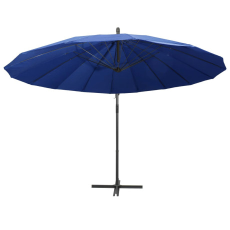 vidaXL Zweefparasol met aluminium paal 3 m blauw afbeelding3 - 1