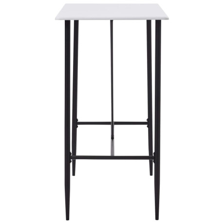 vidaXL Bartafel 120x60x110 cm MDF wit afbeelding3 - 1