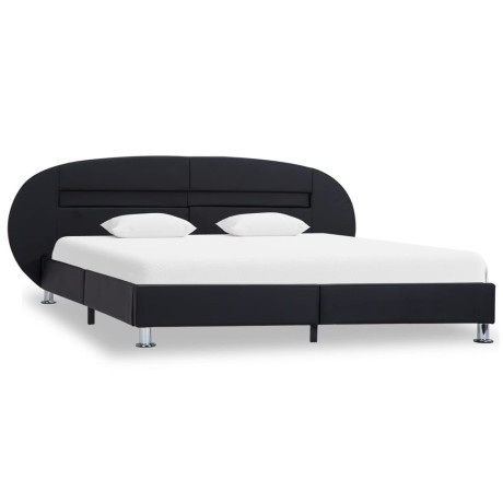 vidaXL Bedframe met LED kunstleer zwart 180x200 cm afbeelding3 - 1