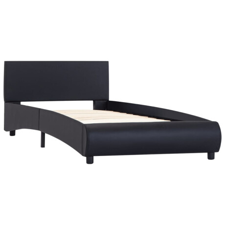 vidaXL Bedframe met LED kunstleer zwart 90x200 cm afbeelding3 - 1