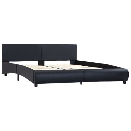 vidaXL Bedframe met LED kunstleer zwart 180x200 cm afbeelding3 - 1