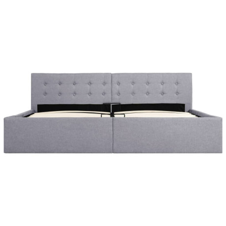 vidaXL Bedframe met hydraulische opslag stof lichtgrijs 180x200 cm afbeelding3 - 1