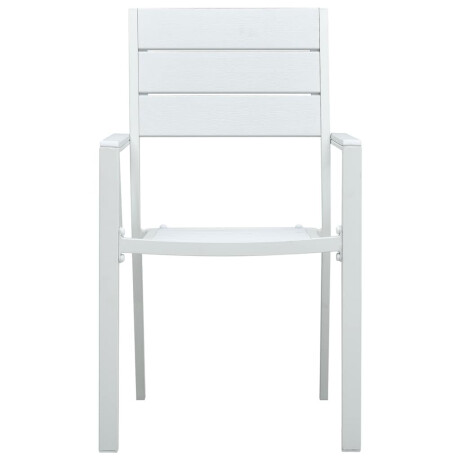 vidaXL Tuinstoelen 4 st hout-look HDPE wit afbeelding3 - 1