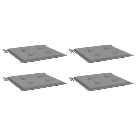 vidaXL Tuinstoelkussens 4 st 40x40x4 cm oxford stof grijs afbeelding3 - 1