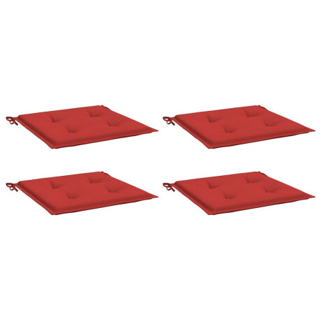 vidaXL Tuinstoelkussens 4 st 40x40x4 cm oxford stof rood afbeelding3 - 1