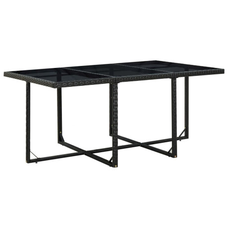vidaXL 11-delige Tuinset met kussens poly rattan zwart afbeelding3 - 1