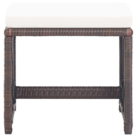 vidaXL Tuinkrukken 2 st met kussens poly rattan bruin afbeelding3 - 1