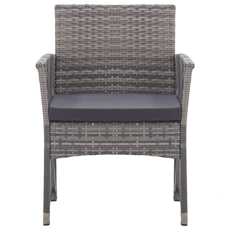 vidaXL Tuinstoelen met kussens 2 st poly rattan antraciet afbeelding3 - 1