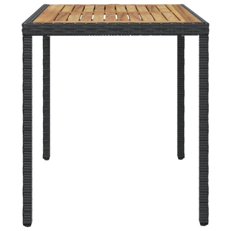 vidaXL Tuintafel 123x60x74 cm massief acaciahout zwart en bruin afbeelding3 - 1