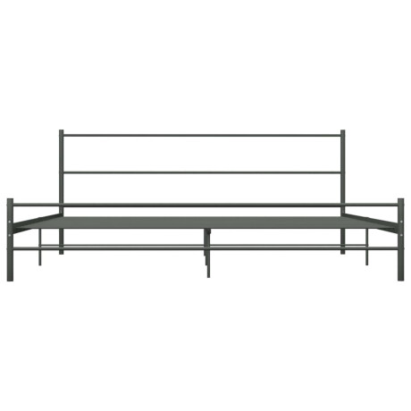 vidaXL Bedframe metaal grijs 200x200 cm afbeelding3 - 1