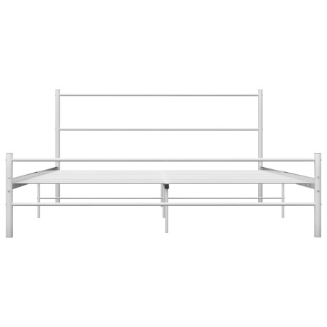 vidaXL Bedframe metaal wit 140x200 cm afbeelding3 - 1
