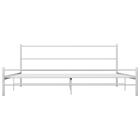 vidaXL Bedframe metaal wit 200x200 cm afbeelding3 - 1