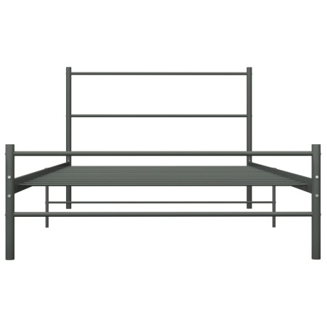 vidaXL Bedframe metaal grijs 90x200 cm afbeelding3 - 1