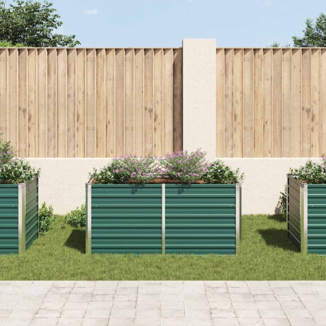 vidaXL Plantenbak verhoogd 160x80x77 cm gegalvaniseerd staal groen afbeelding3 - 1