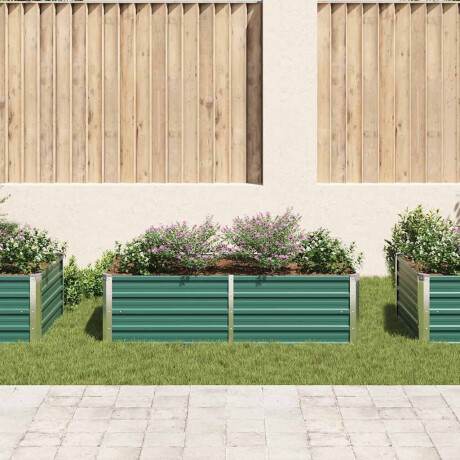 vidaXL Plantenbak verhoogd 160x80x45 cm gegalvaniseerd staal groen afbeelding3 - 1