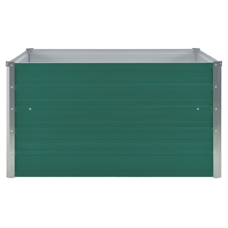 vidaXL Plantenbak verhoogd 100x100x45 cm gegalvaniseerd staal groen afbeelding3 - 1