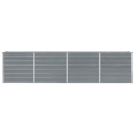 vidaXL Plantenbak verhoogd 320x40x77 cm gegalvaniseerd staal grijs afbeelding3 - 1
