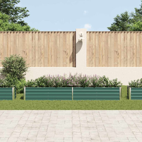 vidaXL Plantenbak verhoogd 320x40x45 cm gegalvaniseerd staal groen afbeelding3 - 1