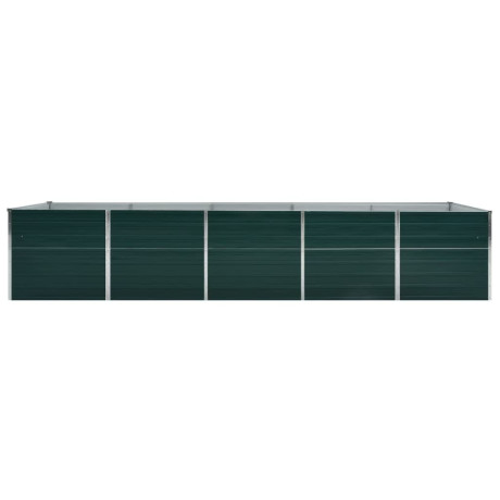 vidaXL Plantenbak verhoogd 400x80x45 cm gegalvaniseerd staal groen afbeelding3 - 1