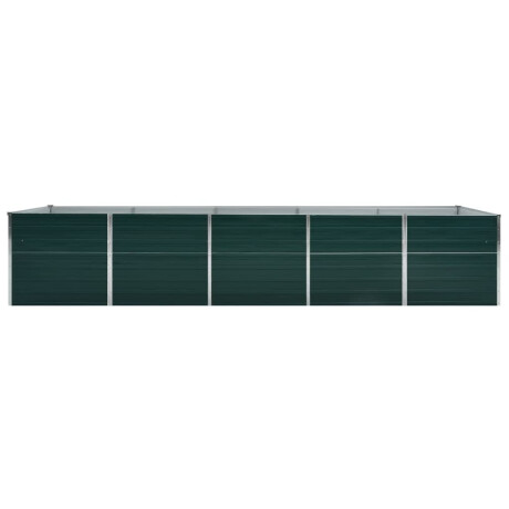 vidaXL Plantenbak verhoogd 400x80x45 cm gegalvaniseerd staal groen afbeelding3 - 1