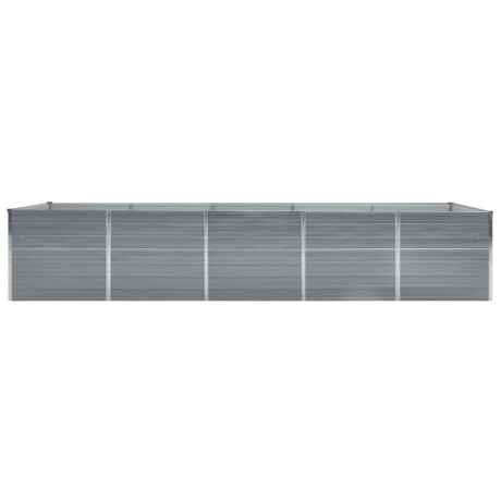 vidaXL Plantenbak verhoogd 400x80x77 cm gegalvaniseerd staal grijs afbeelding3 - 1