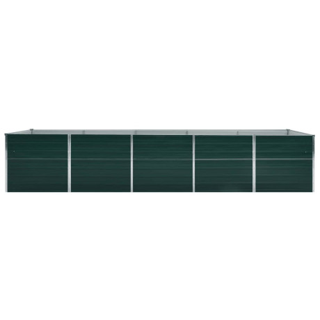 vidaXL Plantenbak verhoogd 400x80x77 cm gegalvaniseerd staal groen afbeelding3 - 1